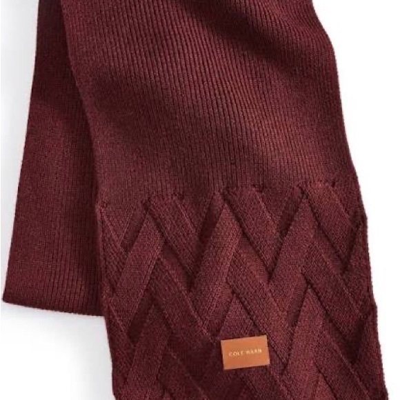 Cole Haan Accessories - Cole Hahn Burgundy Scarf